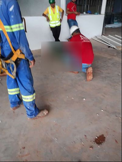 Trabalhador de obra de hipermercado cai de escada e sofre fratura em Confresa