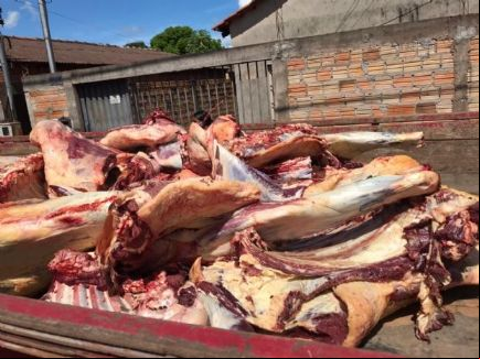 Carne que ia para supermercado 